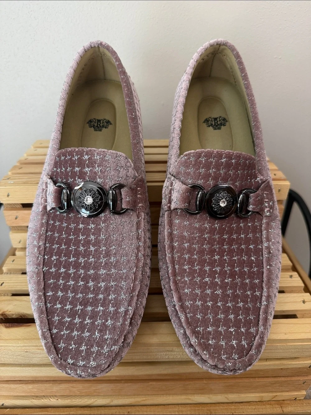 Royal Shoes Pink Diamonds Formal Loafers 10